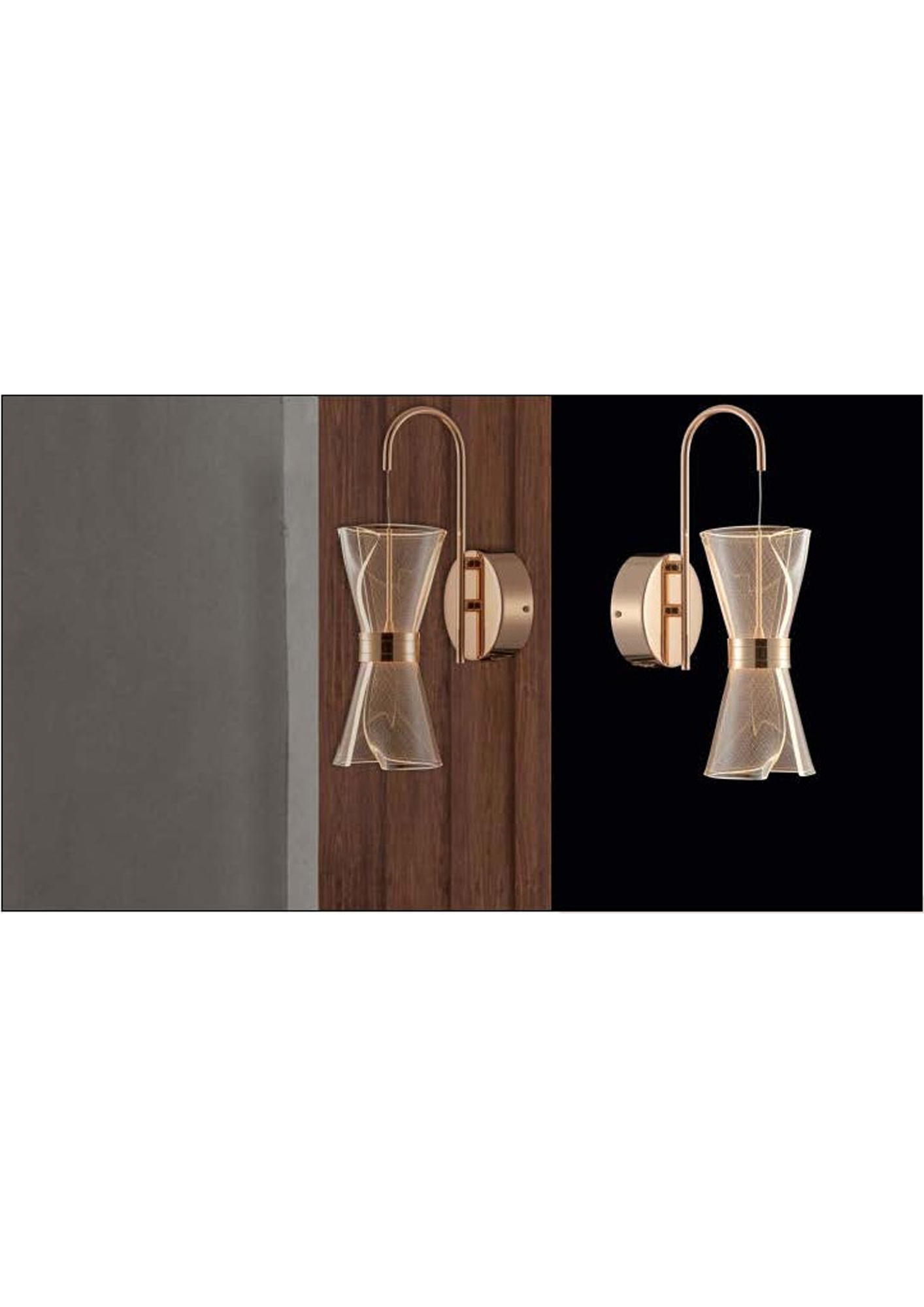 Beyond Lights - Gold Hourglass Sconce- GL